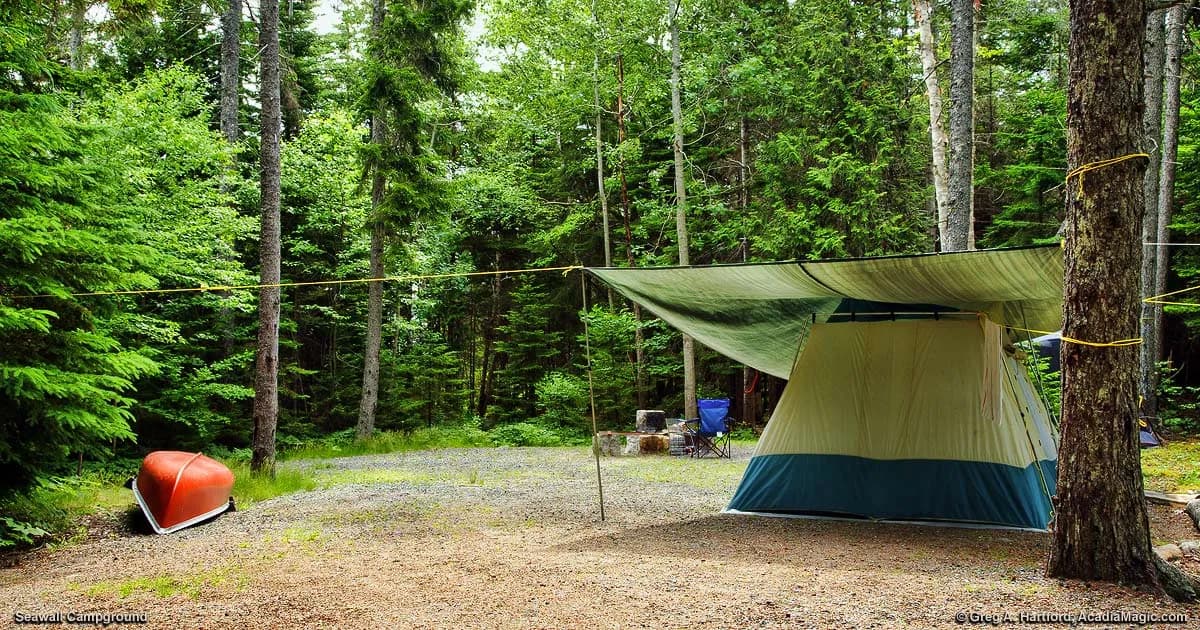 Seawall Campground in Acadia National Park