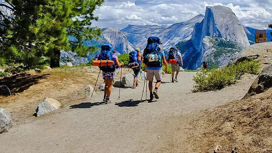 Yosemite National Park has over 800 miles of trails that wind through the park's diverse landscapes