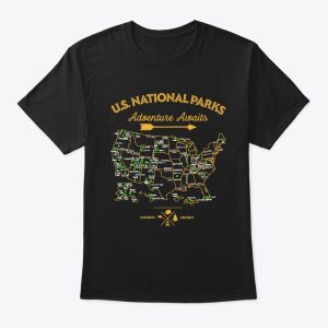 63 National Parks US National Park Map T-Shirt