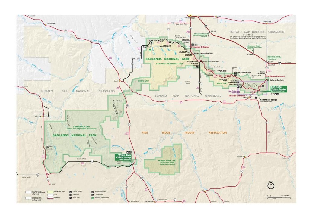 Badlands National Park Map