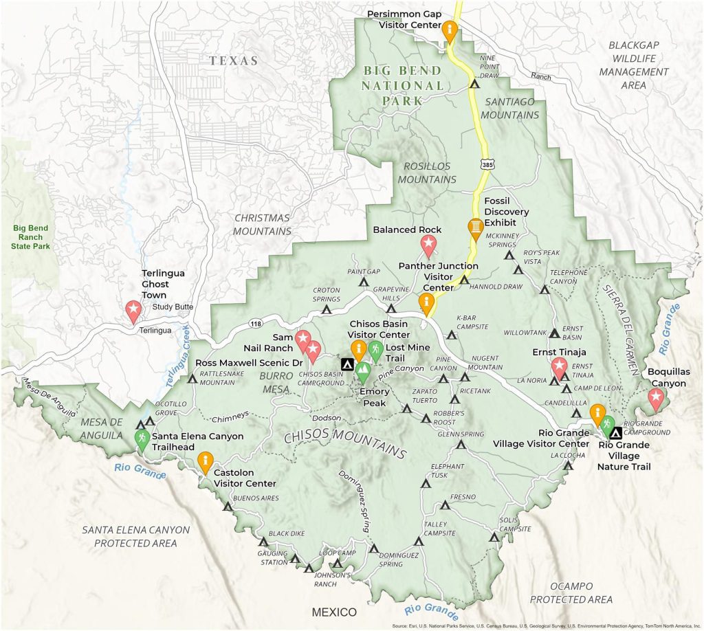 Big Bend National Park Map