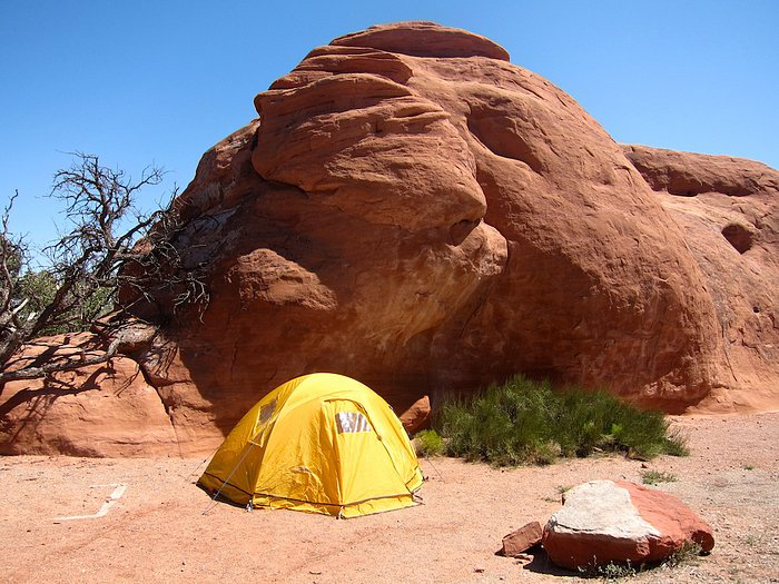 Devil's Garden Campground offers a scenic setting surrounded