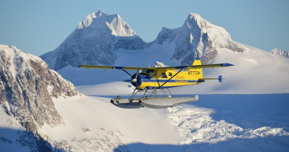 Flightseeing tours provide aerial views of the bay and glaciers