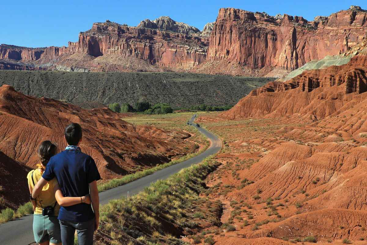 The best time to visit Capitol Reef National Park is during the spring and fall months