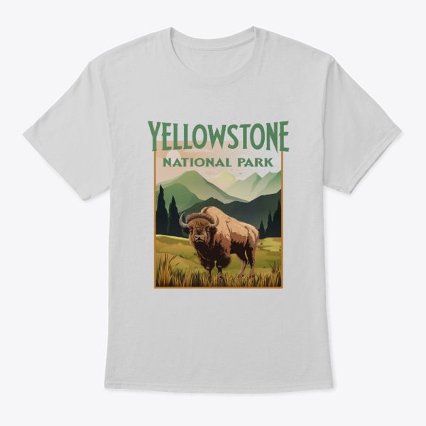 Yellowstone National Park Bison Vintage T-Shirt