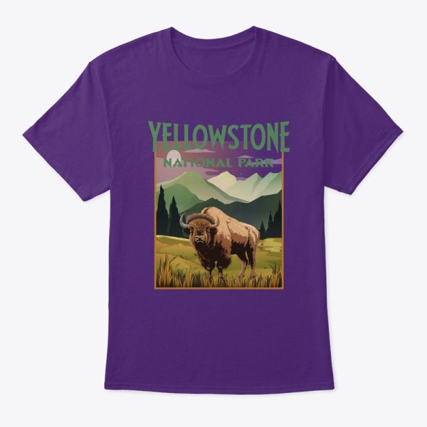 Yellowstone National Park Bison Vintage T-Shirt