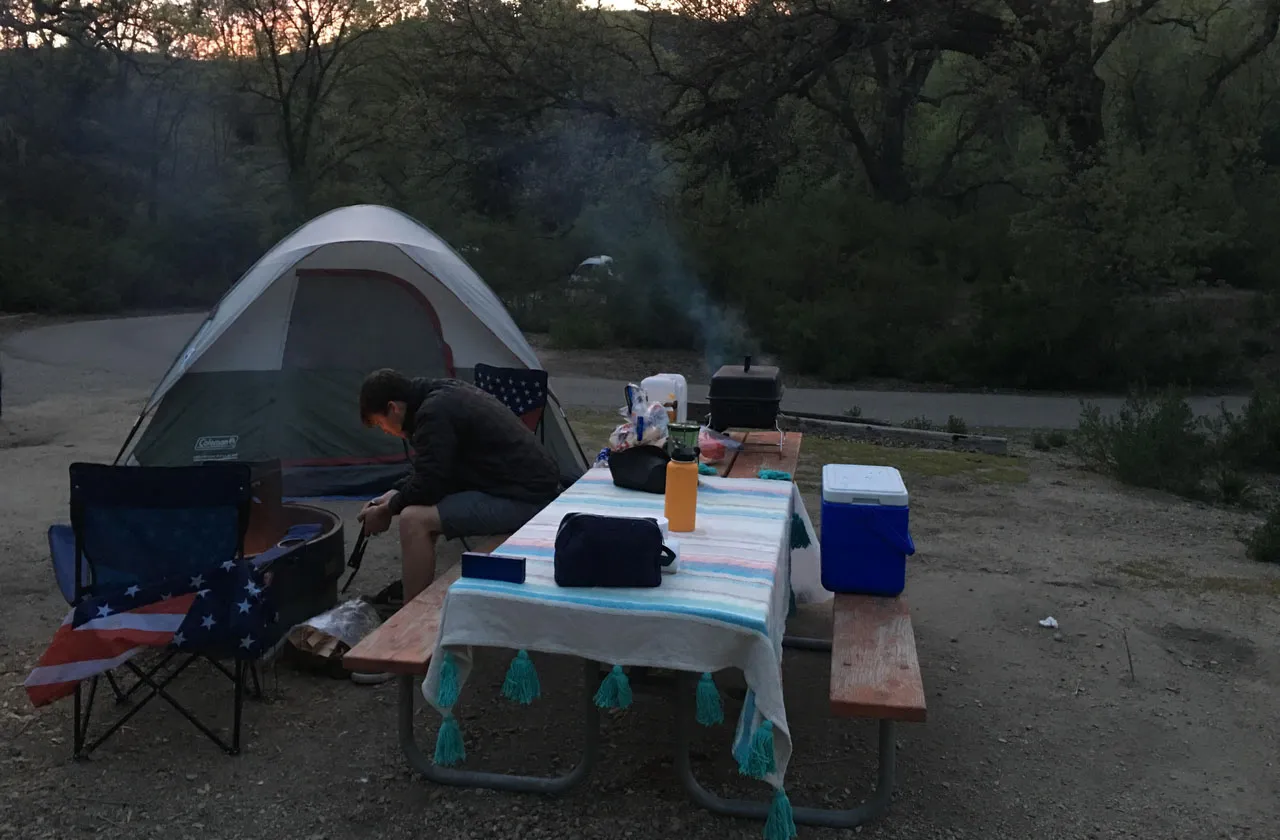 Camping atmosphere at Pinnacles National Park