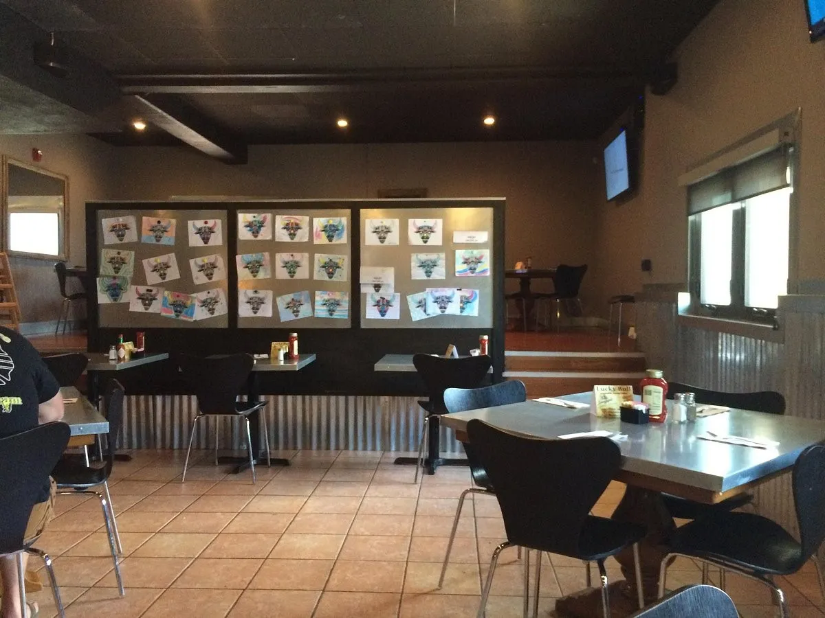 The space inside Lucky Bull Grill