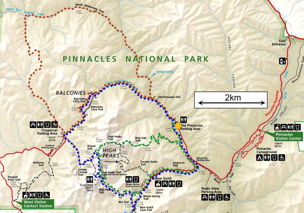 Pinnacles National Park Map