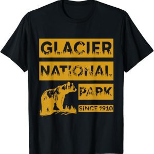 Retro Glacier National Park Bear T-Shirt