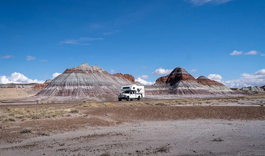 The Petrified Forest Road is dotted with interpretive stops