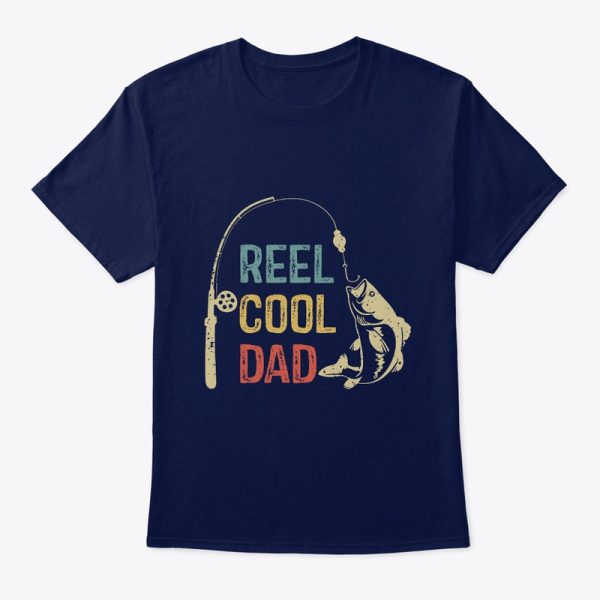 Vintage Fishing Gift Reel cool Dad T-Shirt