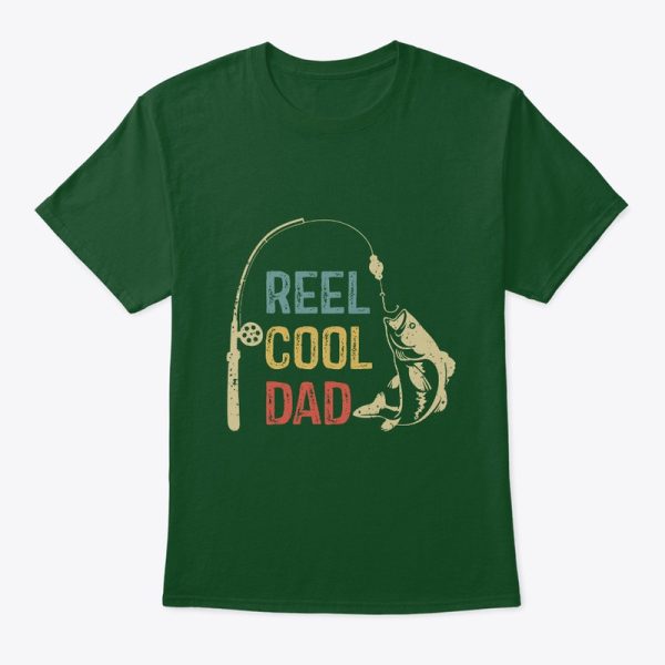 Vintage Fishing Gift Reel cool Dad T-Shirt