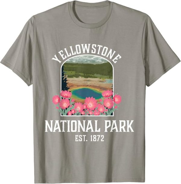 Yellowstone NP Bitterroot Flower Vintage T-Shirt