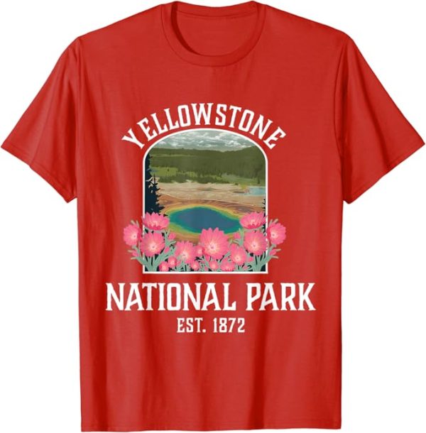 Yellowstone NP Bitterroot Flower Vintage T-Shirt