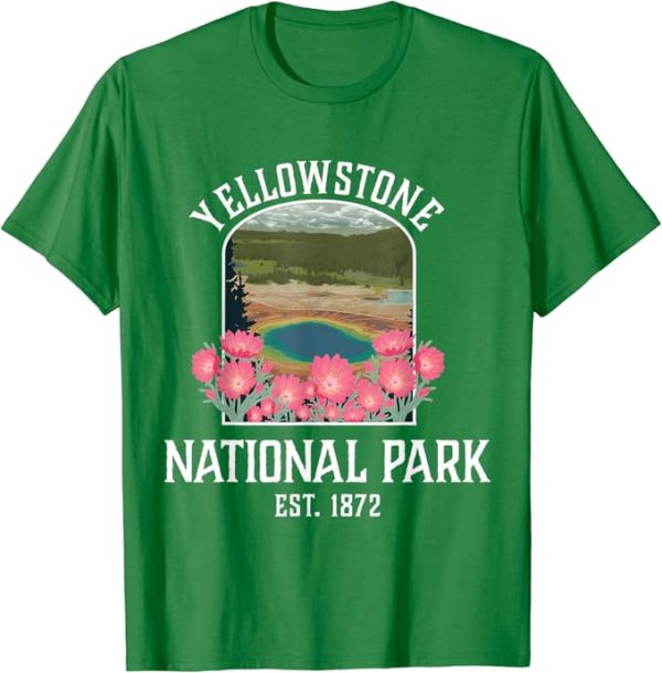 Yellowstone NP Bitterroot Flower Vintage T-Shirt