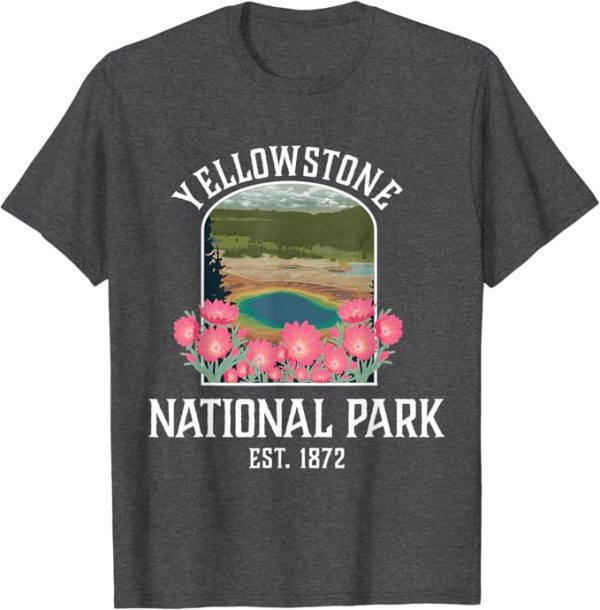 Yellowstone NP Bitterroot Flower Vintage T-Shirt