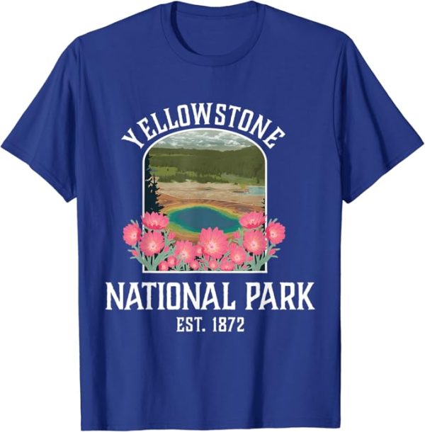 Yellowstone NP Bitterroot Flower Vintage T-Shirt