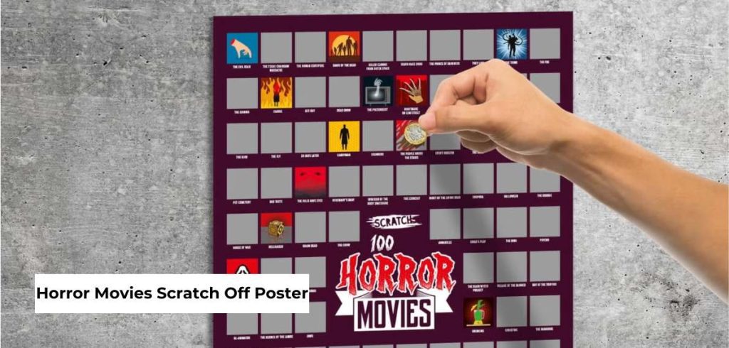 horror movie scratch off poster