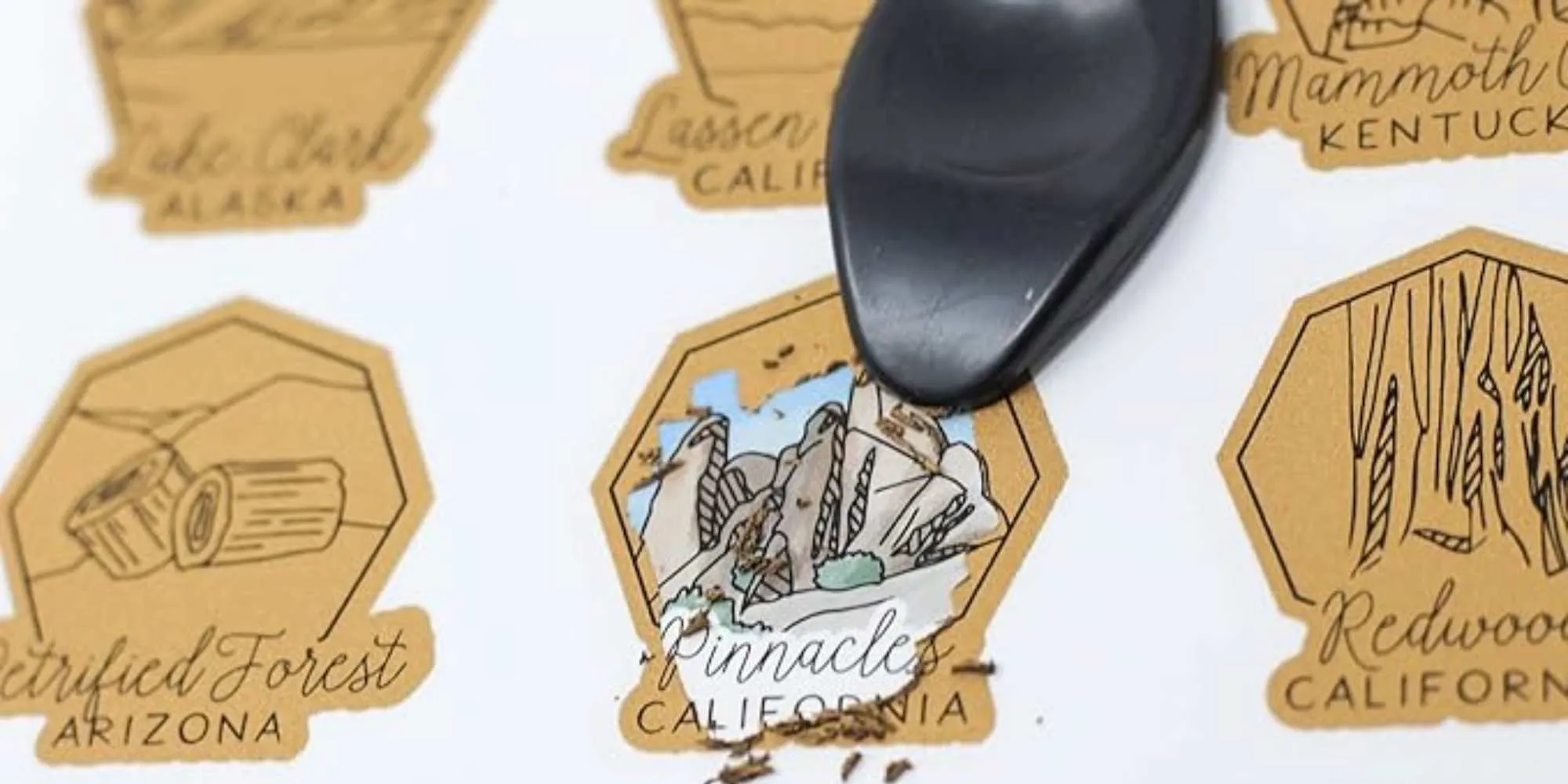 national parks poster scratch off