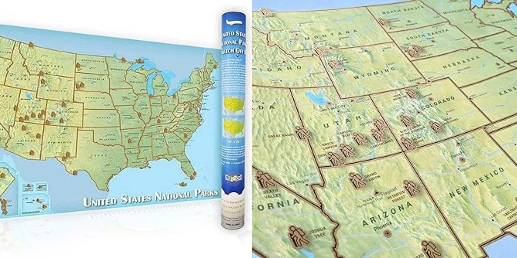 national parks poster scratch off