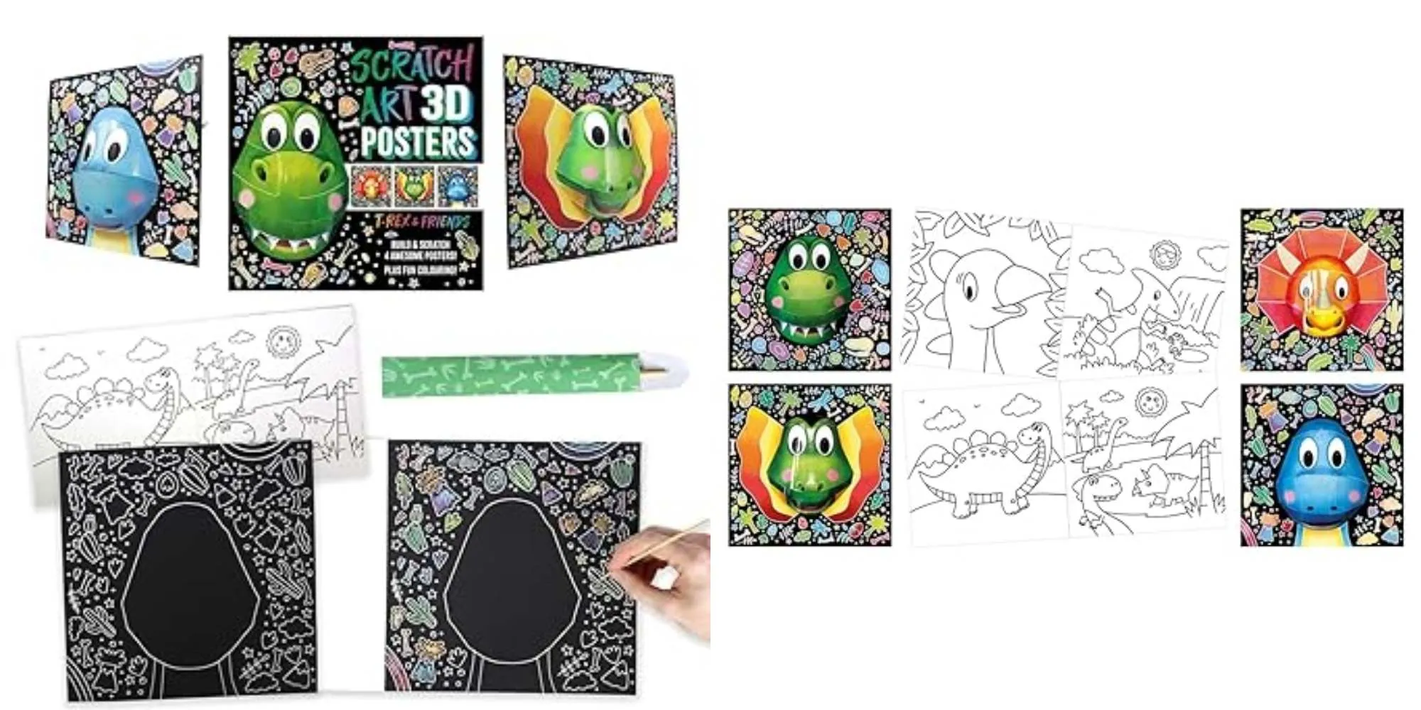 scratch off posters animals