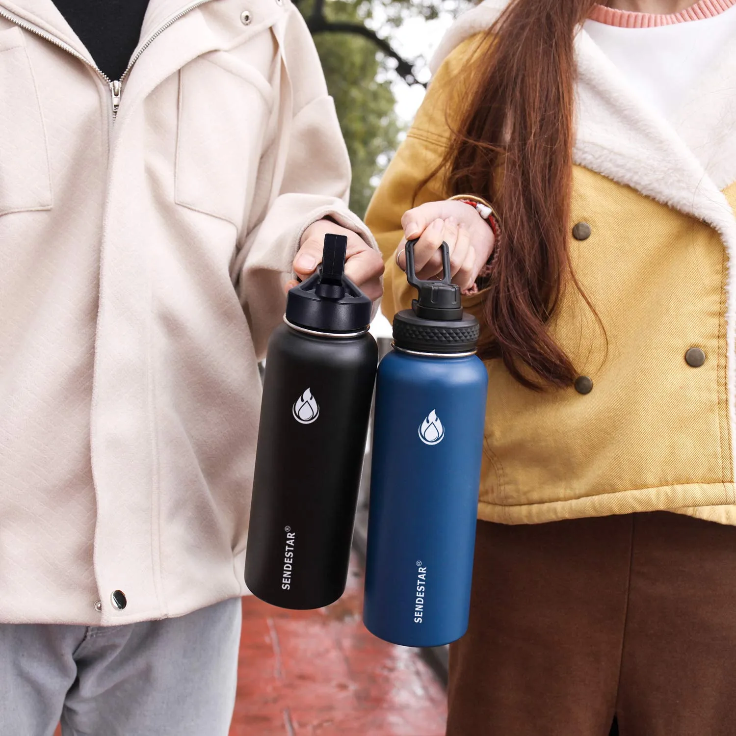 travel water bottle with straw