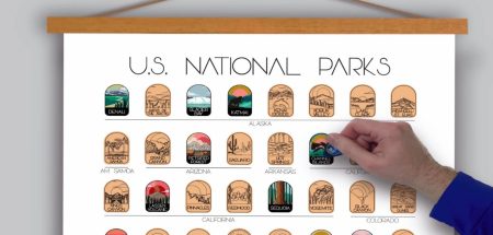 us national park scratch off poster