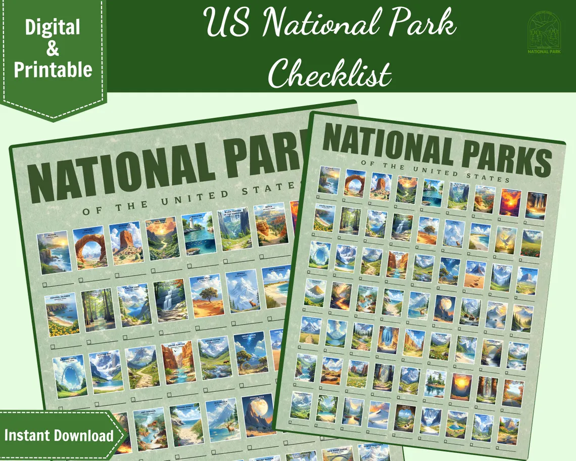 63 US National Parks Travel Checklist
