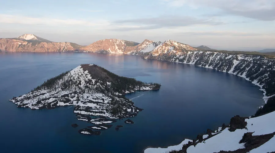 Crater Lake National Park is home to the deepest lake in the United States