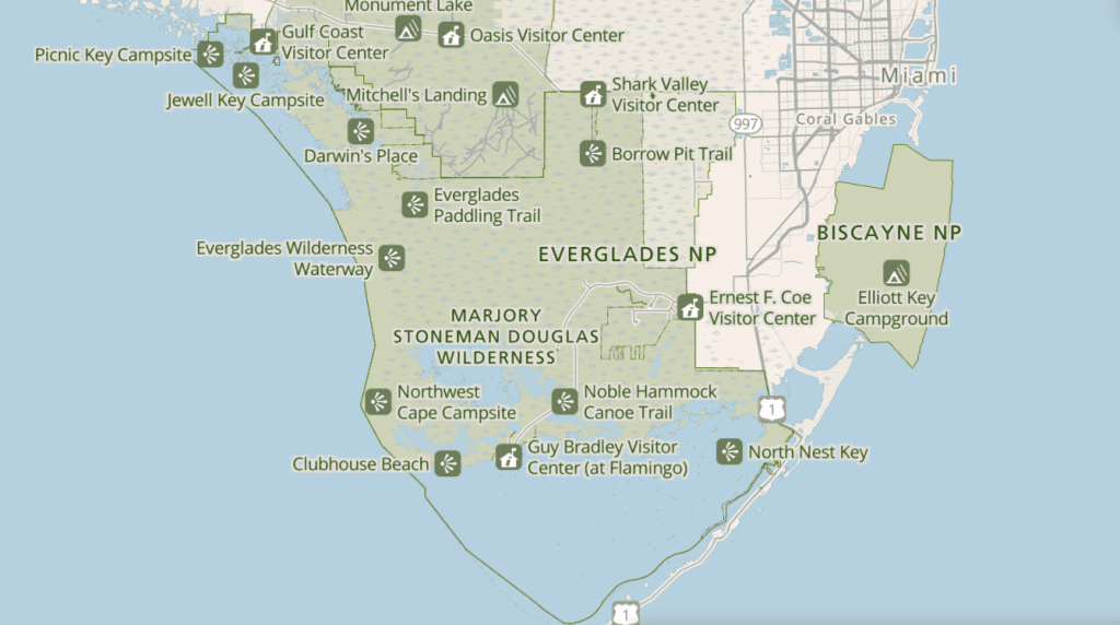 Everglades National Park Map