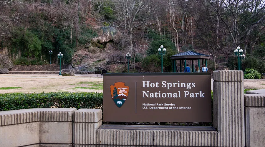 Hot Springs National Park is located in central Garland County, Arkansas