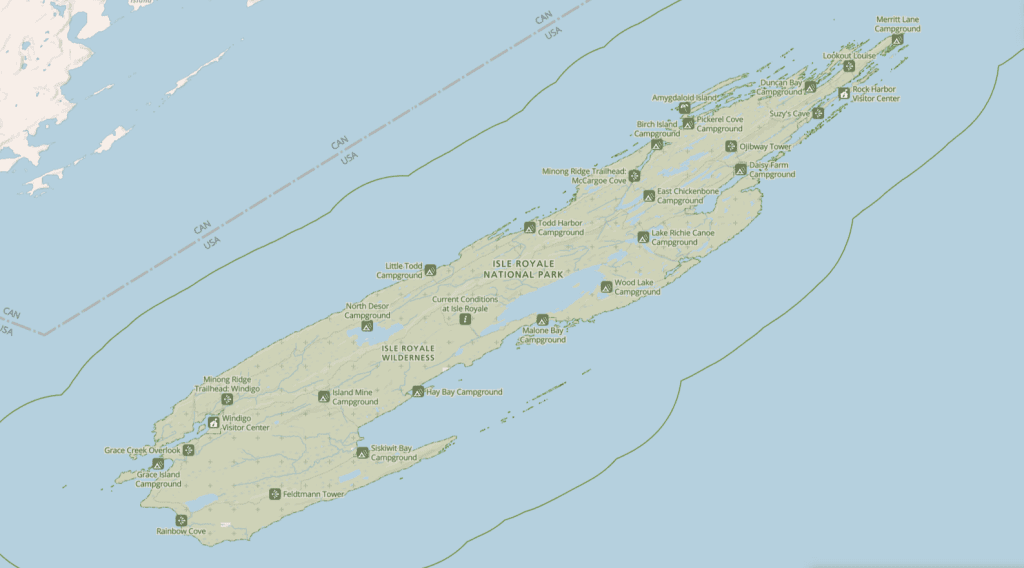 Isle Royale National Park Map