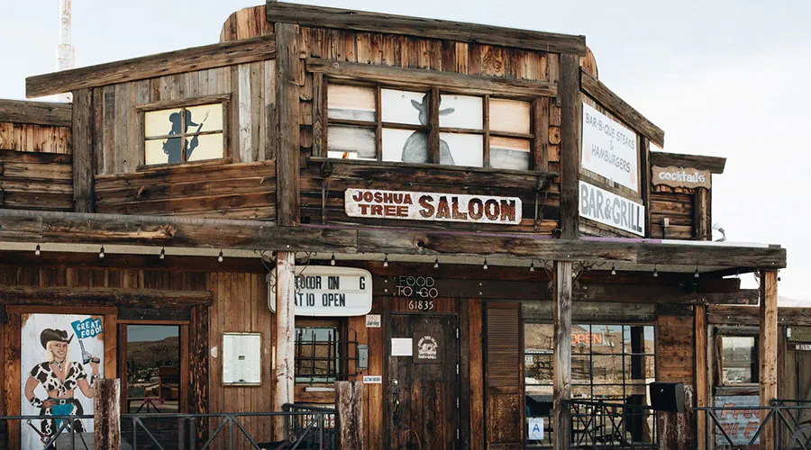 Joshua Tree Saloon stands as the entry to Joshua Tree National Park