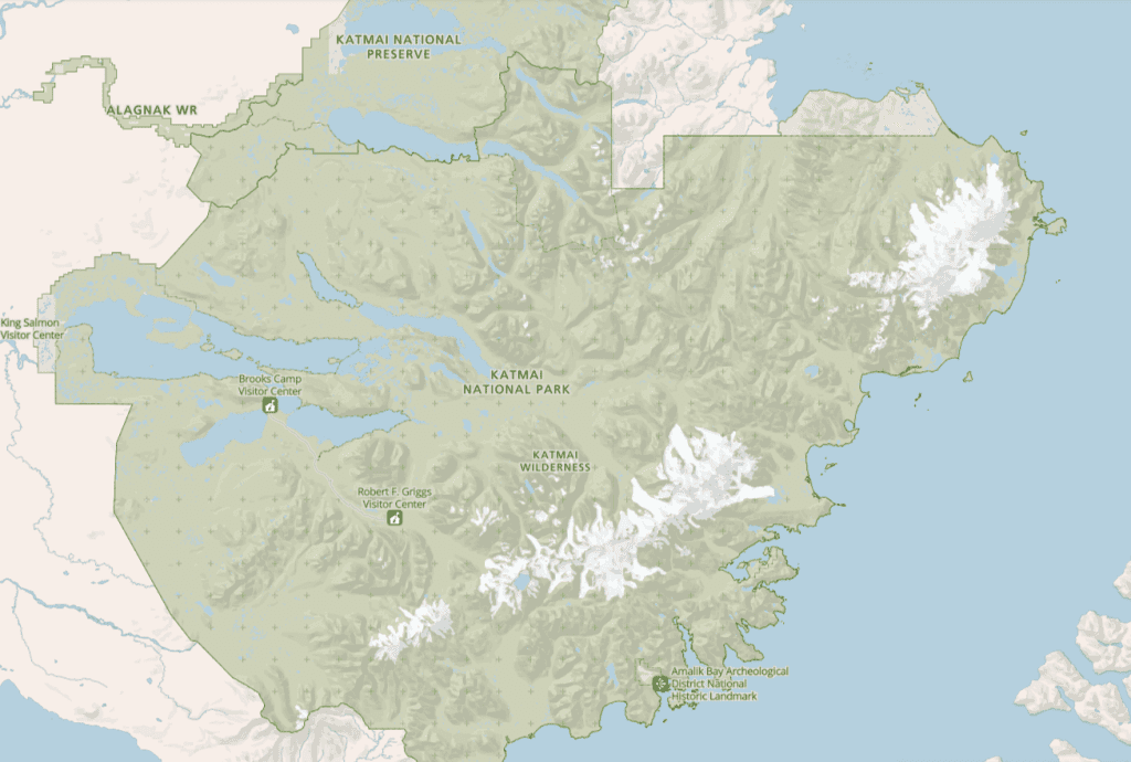 Katmai National Park and Preserve Map