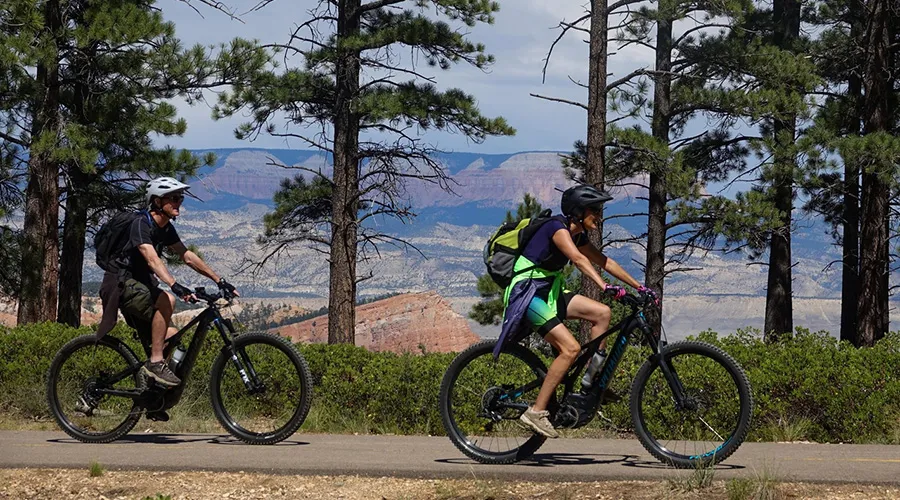 The most convenient way to bike in the first three miles of the park is by using the Shared-Use Path