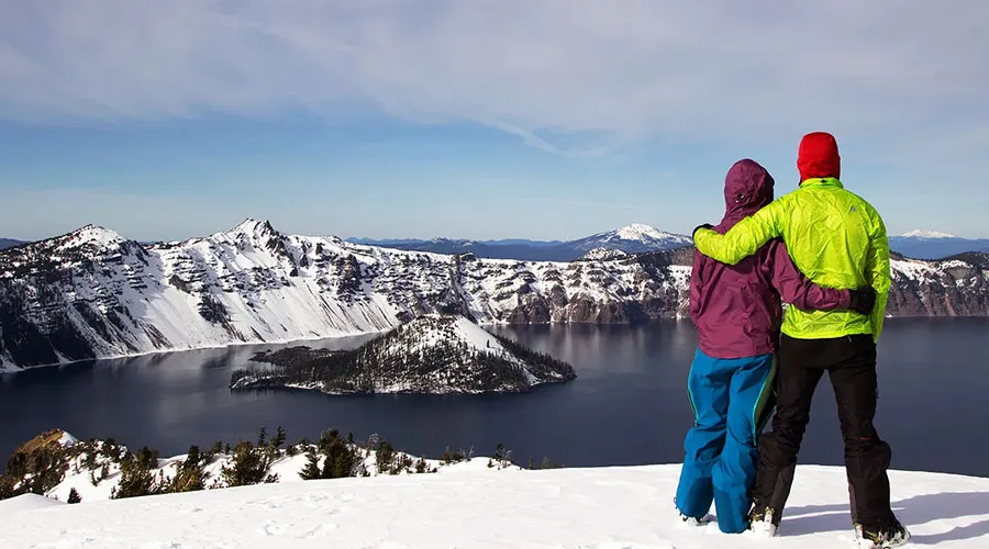 During each winter season, Crater Lake has a magical winter landscape
