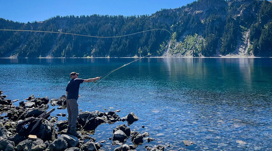 Crater Lake was filled with seven different types of fish