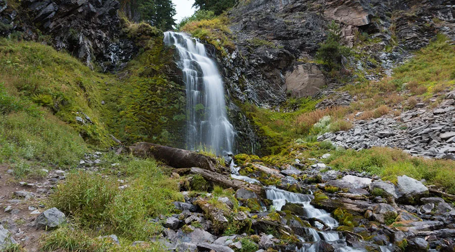 Plaikni Falls is a secret treasure where visitors can witness the impact of Crater Lake's volcanic scenery