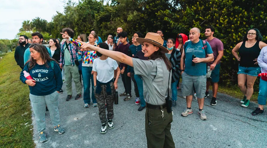 The ranger-led programs provide visitors with the opportunity to learn about the park's unique ecosystems