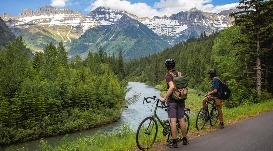 An increasing number of cyclists flock to Glacier National Park