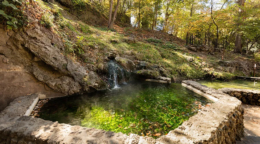 Hot Springs National Park is located in the ZigZag Mountains