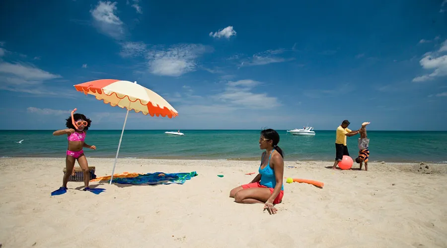 The beach can be enjoyed all year round