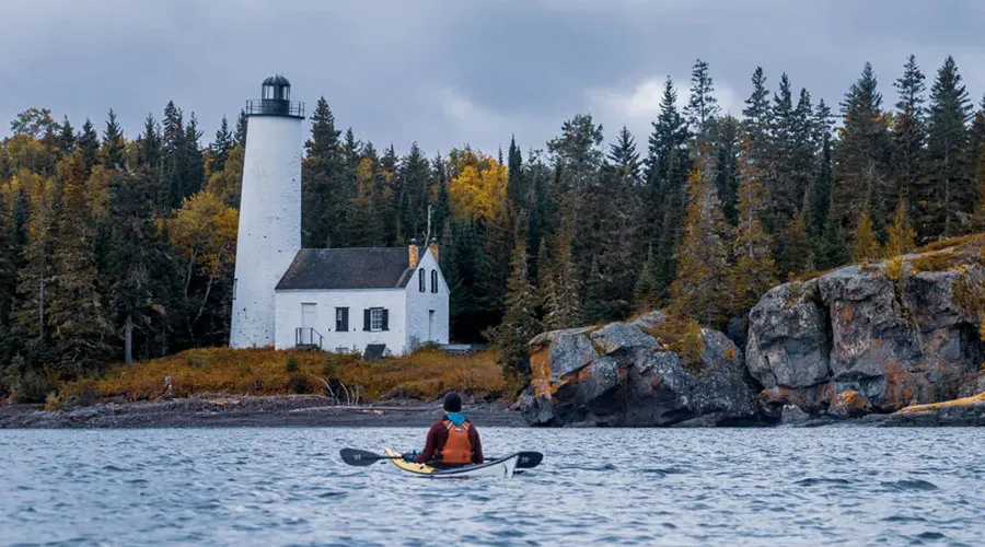 The Isle Royale Queen IV provides day excursions to Rock Harbor