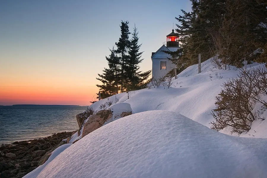 acadia national park in winter
