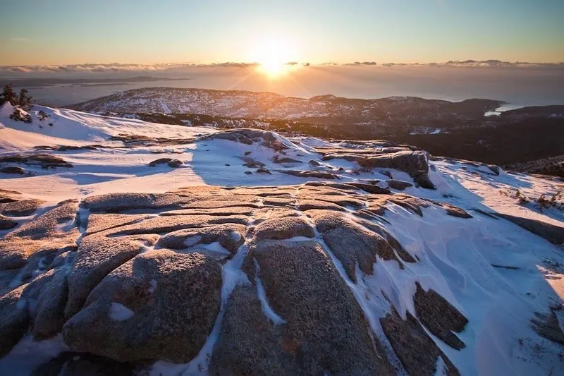 acadia national park in winter