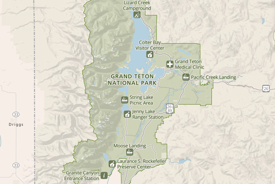 Grand Teton National Park Map