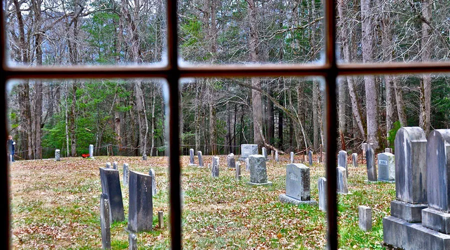 The historic cemeteries within the park are key elements of its early landscape