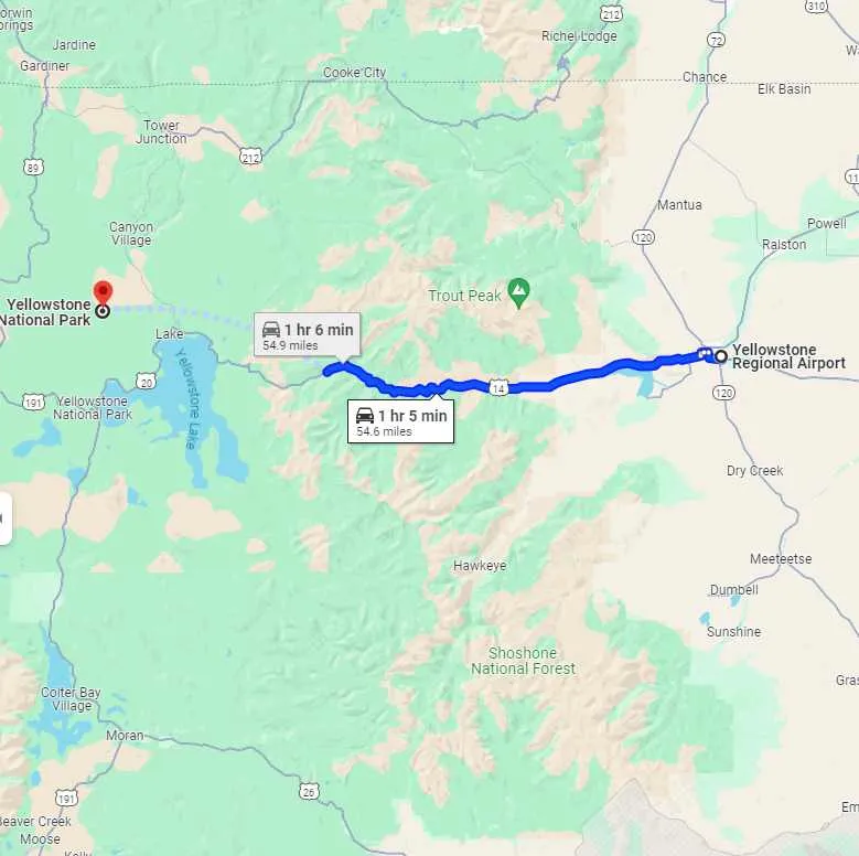 airports near yellowstone national park