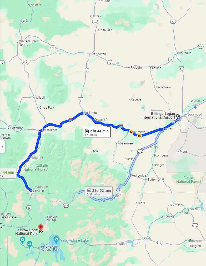 airports near yellowstone national park